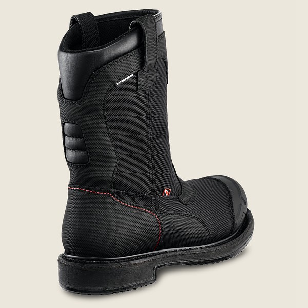 Mens Red Wing Maxbond - 11-inch Waterproof Toe Pull-on - Safety Boots Black - KNO406751